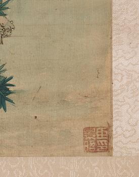 Four hanging scrolls with scenes from the history of the Three Kingdoms, late Qing dynasty (1644-1912).