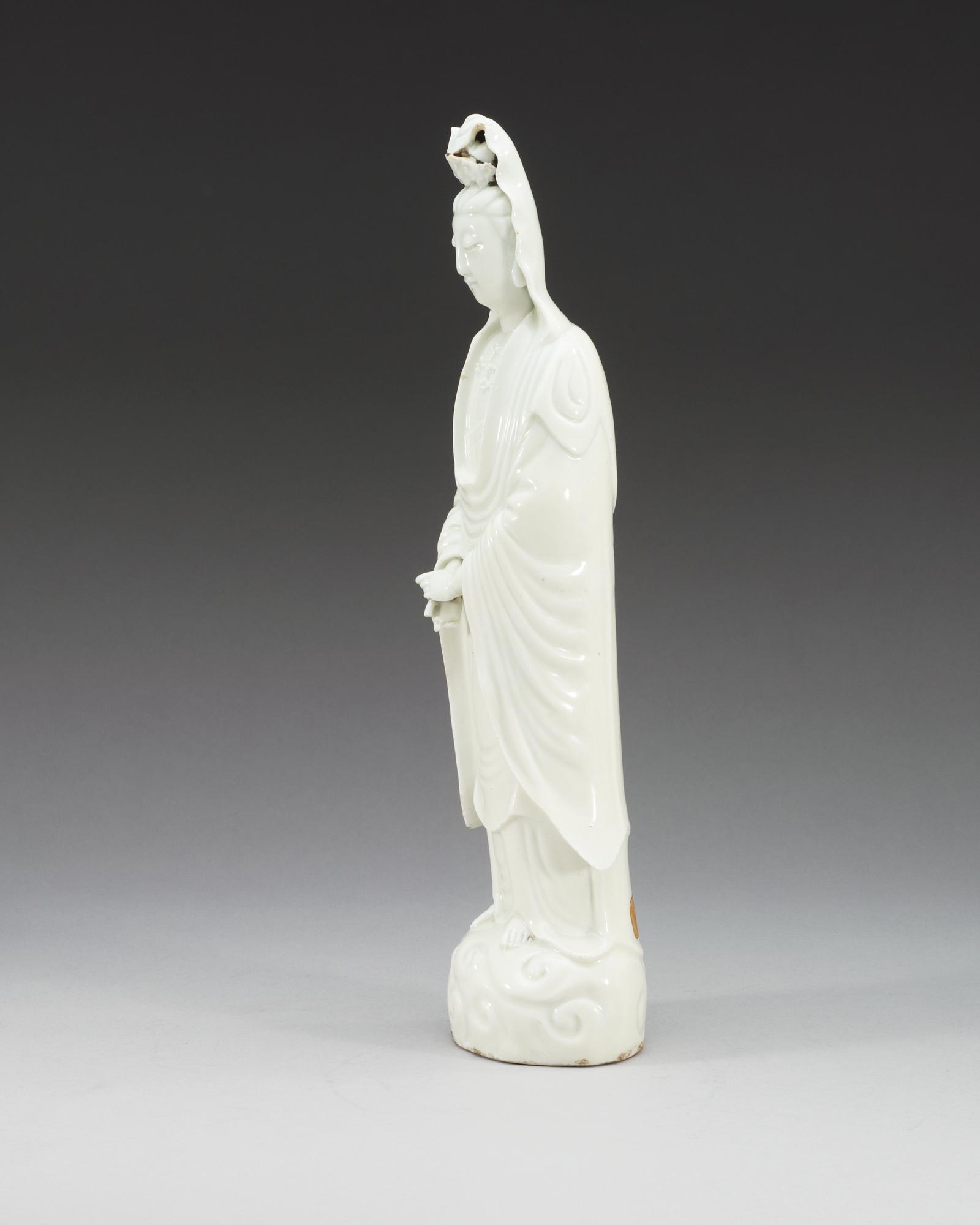 GUANYIN, blanc de chine. Qing dynastin (1644-1912).