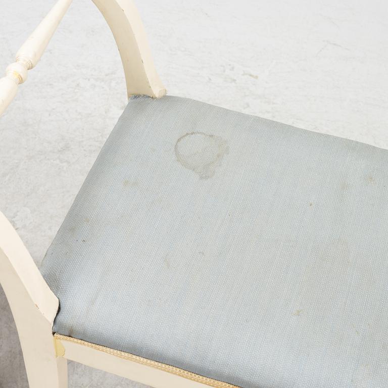 A pair of Empire style stools, 20th Century.