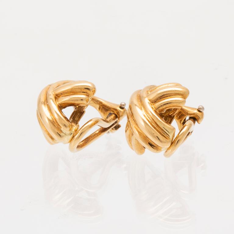 Tiffany & Co, örhängen 18K guld ett par "Signature X".