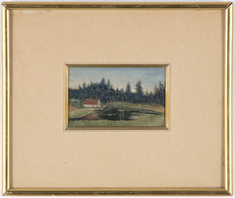 AXEL LINDMAN, pastell på papper, monogramsignerad.