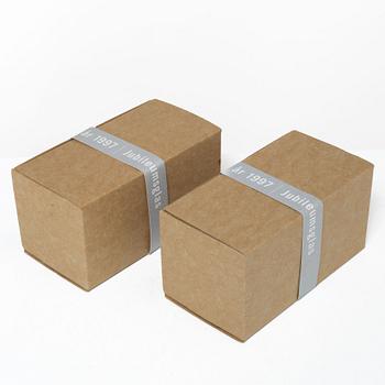 Jonas Bohlin, A pair of shot glasses, 'A glass, Reijmyre, 1997.