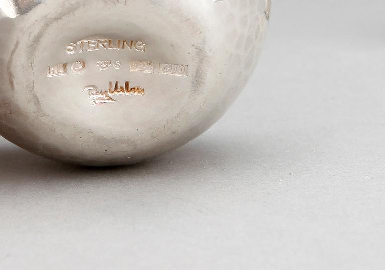 SOCKERSKÅL OCH GRÄDDSNIPA, silver, Rey Urban, Stockholm 1973 och 1976. Vikt 116 gr.