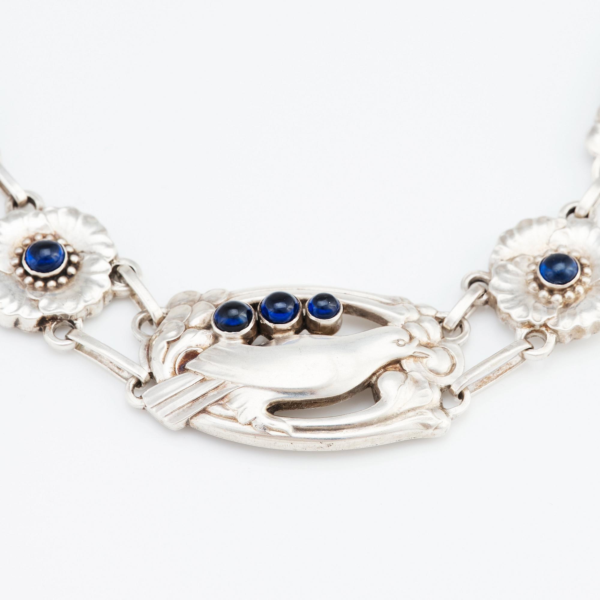 Georg Jensen, collier, sterling och lapis lazuli, Köpenhamn 1933-44, design nr 26.