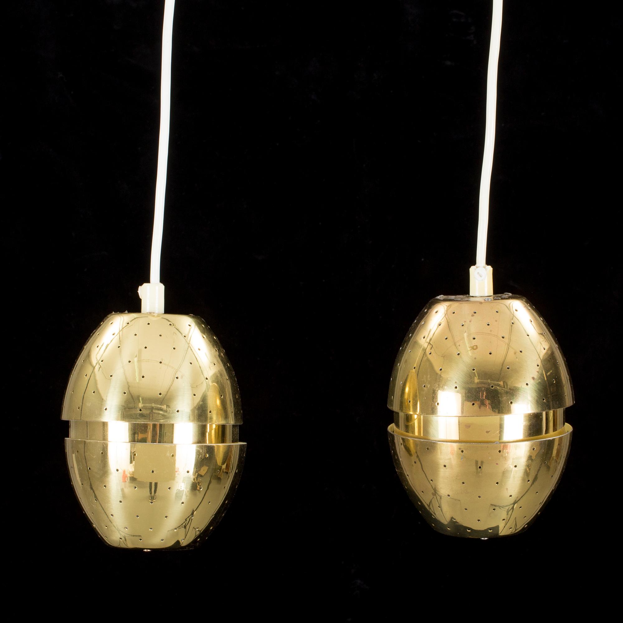 FÖNSTERLAMPOR, ett par, Hans -Agne Jacobsen, Markaryd, 1970-/80-tal.