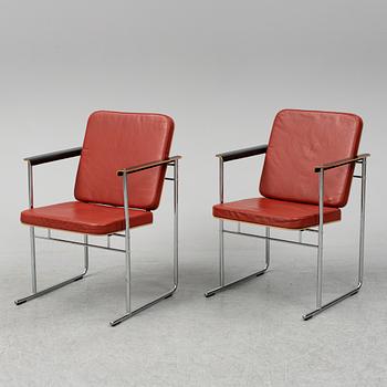 YRJÖ KUKKAPURO, A pair of 'Skaala' armchairs from Avarte, Finland, 1980's.