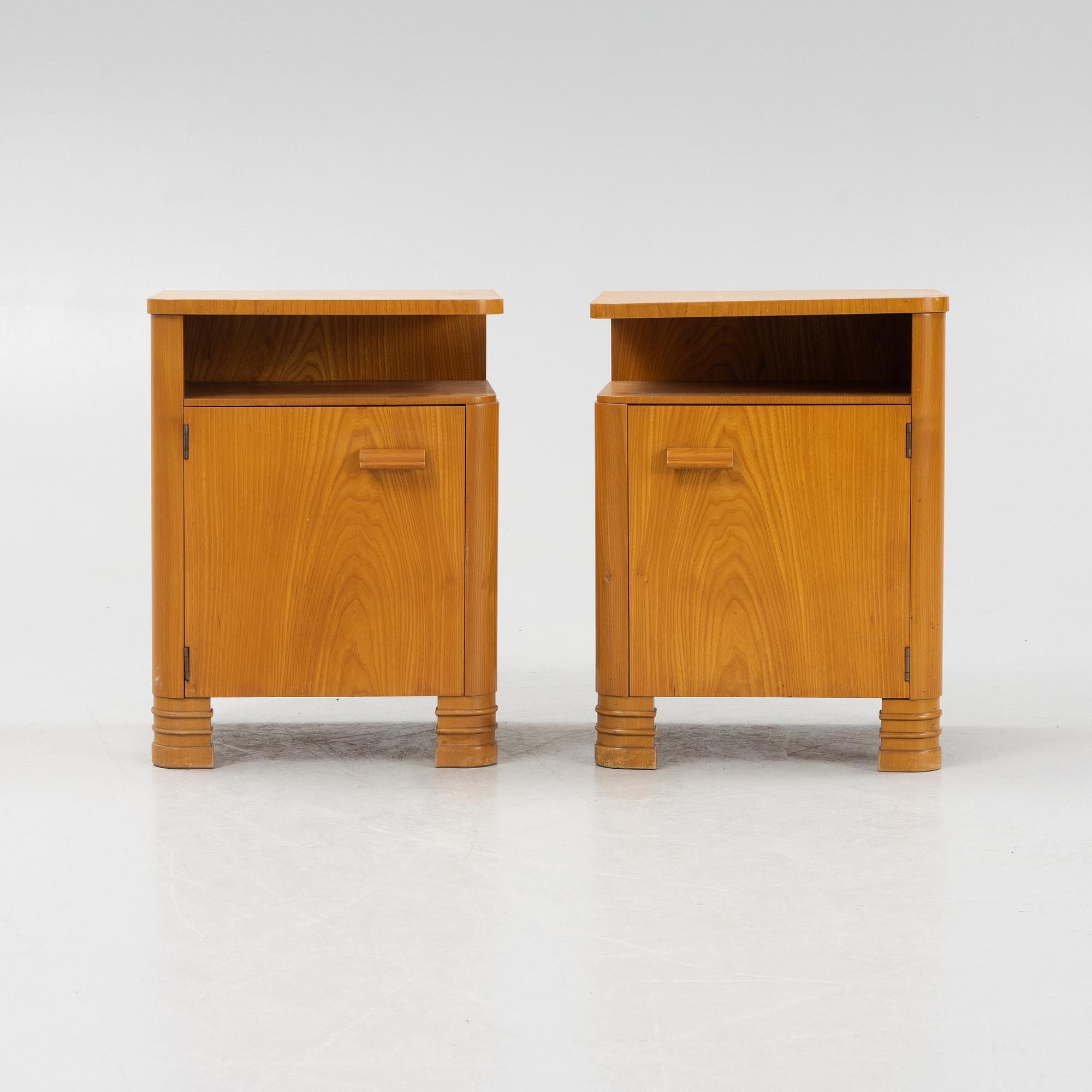 Sängbord, ett par, Swedish Modern, 1940-tal.