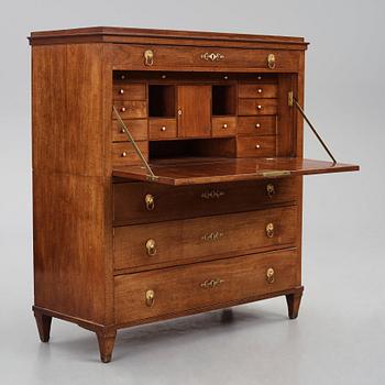 A late Gustavian mahogany-veneered and ormolu-mounted secretaire attributed to J.F. Wejssenburg (master 1795-1837).