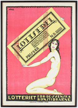 Wilhelm Kåge · AFFISCH, Wilhelm Kåge, 1916.