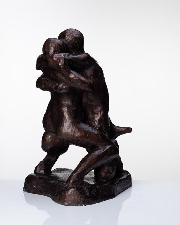 Gudmar Olovson, sculpture. Signed. Numbered. Foundry mark. Bronze, height 61 cm, length 46 cm.