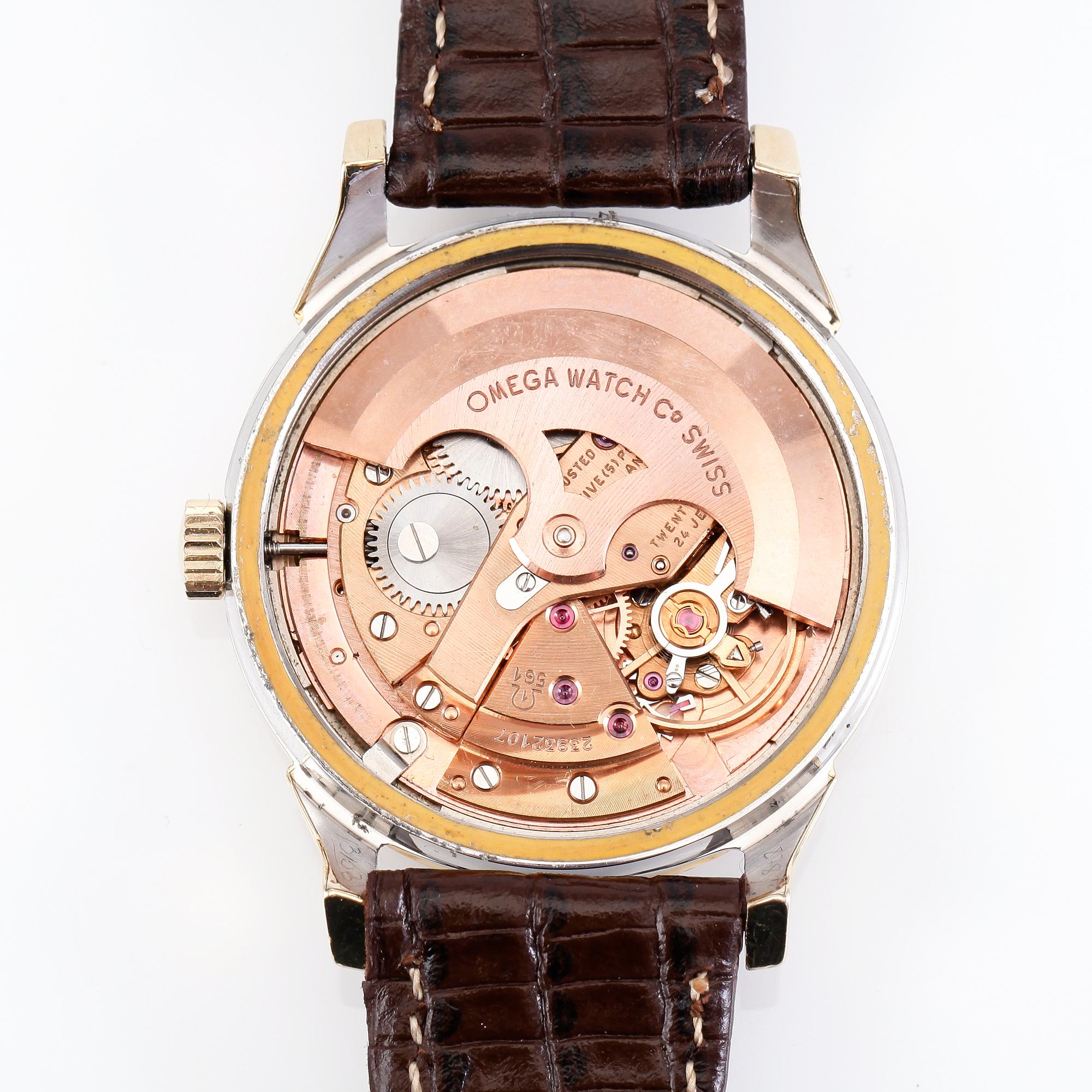 ARMBANDSUR, guld på stål, Omega Automatic Chronometer Officially Certified, Constellation, 1900-talets mitt.