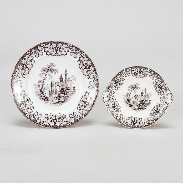 Matservis, 7 delar, "Athens", Charles Meigh, England, 1835-1849.