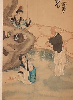 A pair of scroll paintings, signed Zhang Zhiwan (1811-1897).