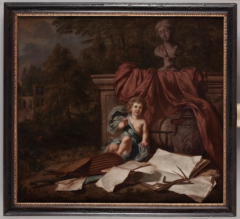 Nicolaes Maes Tillskriven, Allegori över konsterna.