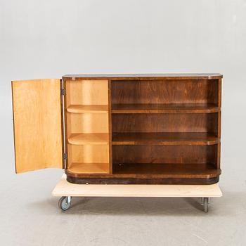 An Art deco 1930/40s birch book case.