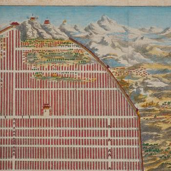 Map of Canton, engraving, 'The Groundplat of Canton', W. Bramston, 1840.