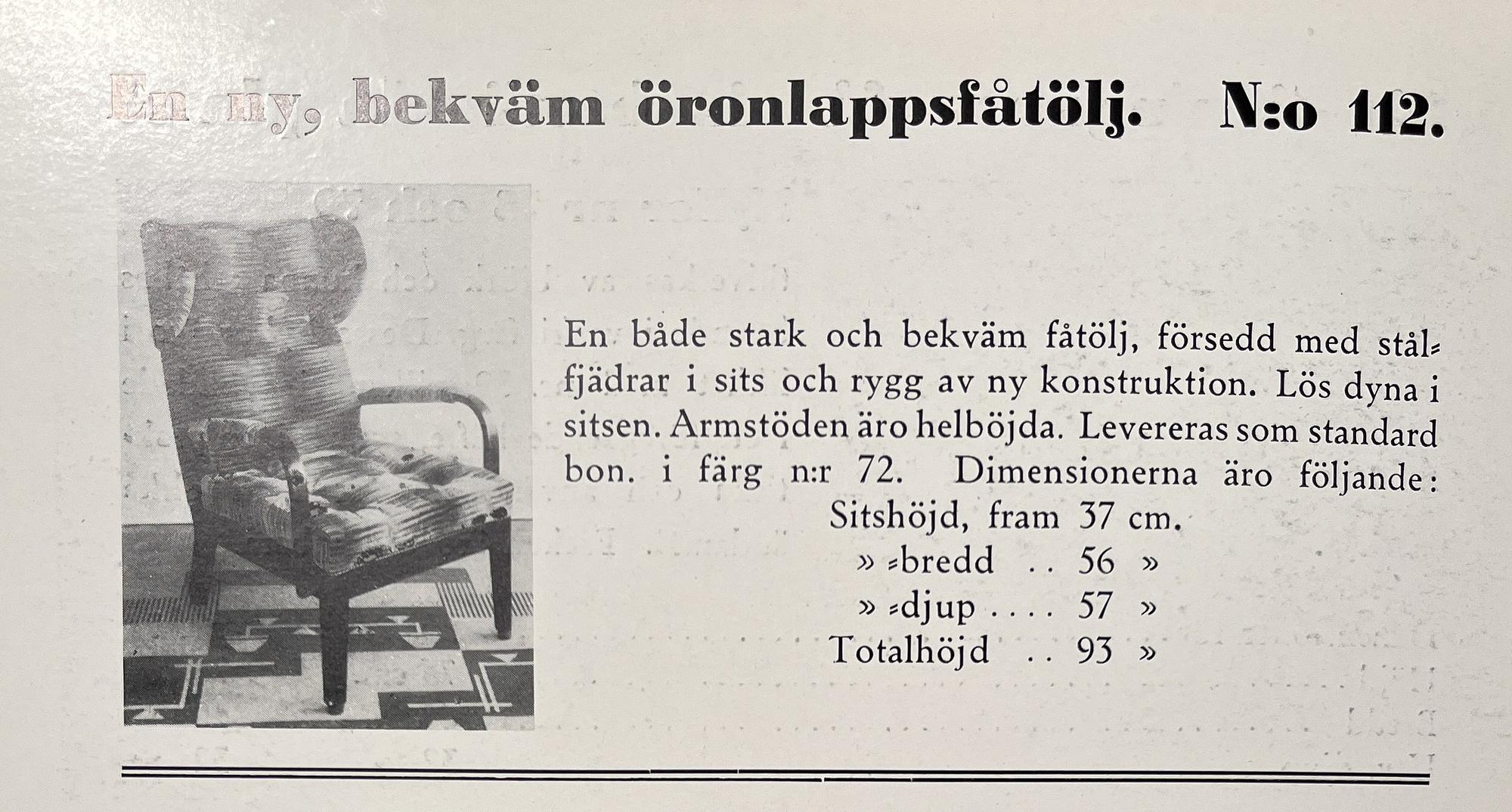 Kooperativa Förbundets Arkitektkontor, a pair of armchairs, executed by Gemla, Diö, 1930s.