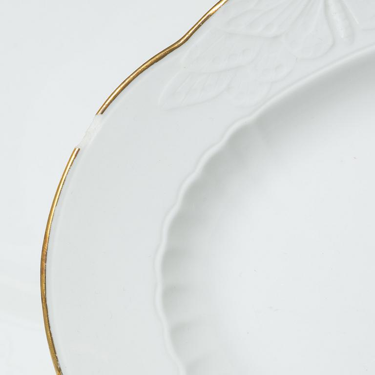 Alf Wallander, a 69 pieces dinner service, porcelain, "Fjäril", Rörstrand, early 20th century.