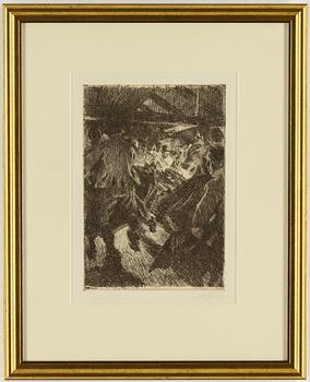 ANDERS ZORN, etching, 1917, signed in pencil.