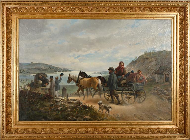 JOHNNY MILLAR, olja på duk, sign och dat Motala september 1888.