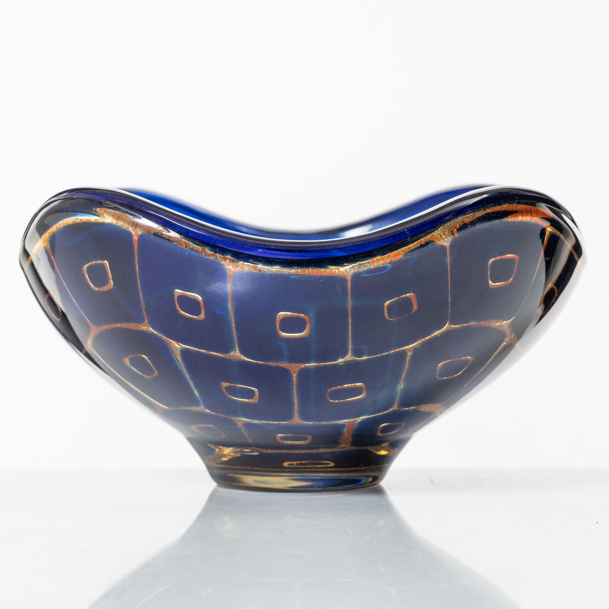 Sven Palmqvist, a Ravenna bowl, Orrefors Sweden 1961.