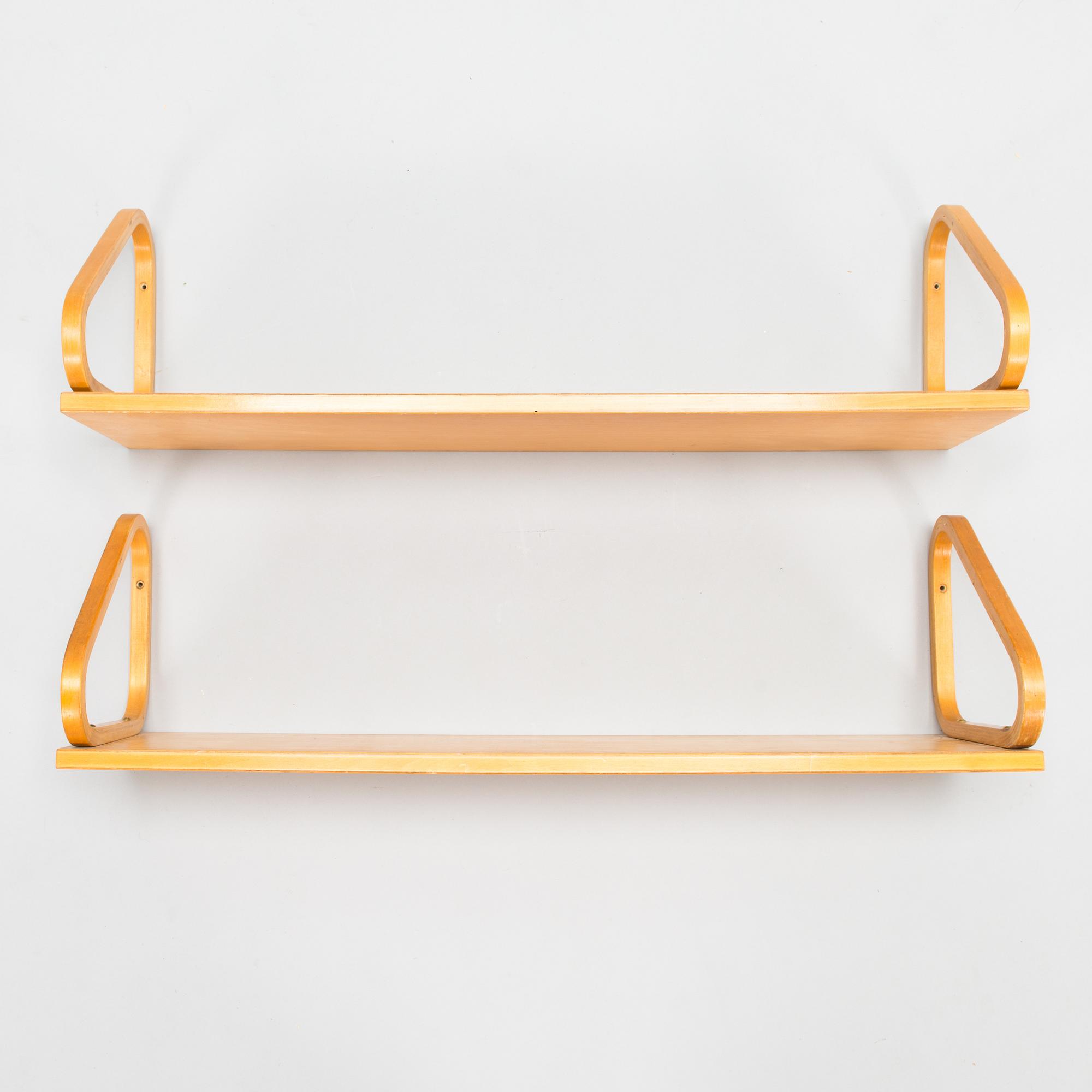 Alvar Aalto, hyllor, 2 st, 112B, Artek 1900-talets mitt.