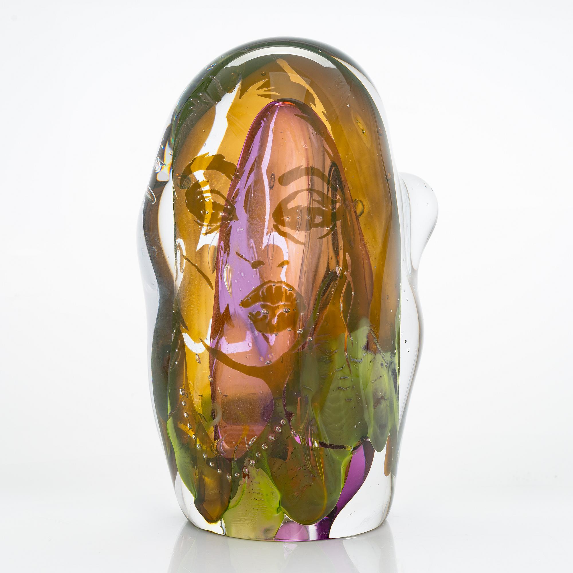 Tommi Ketonen, glass sculpture, 'Representative until the very end', signed Tommi Ketonen 2022, Nuutajärvi.