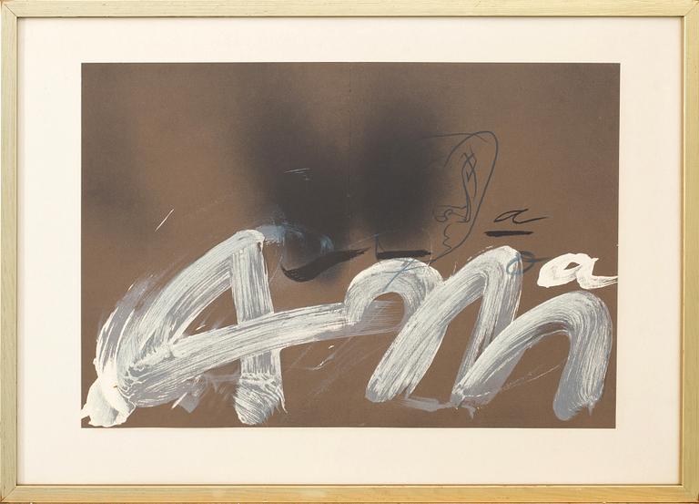 AN ANTONI TÀPIES LITHOGRAPH IN COLOURS from Derrière le Miroir no 250.