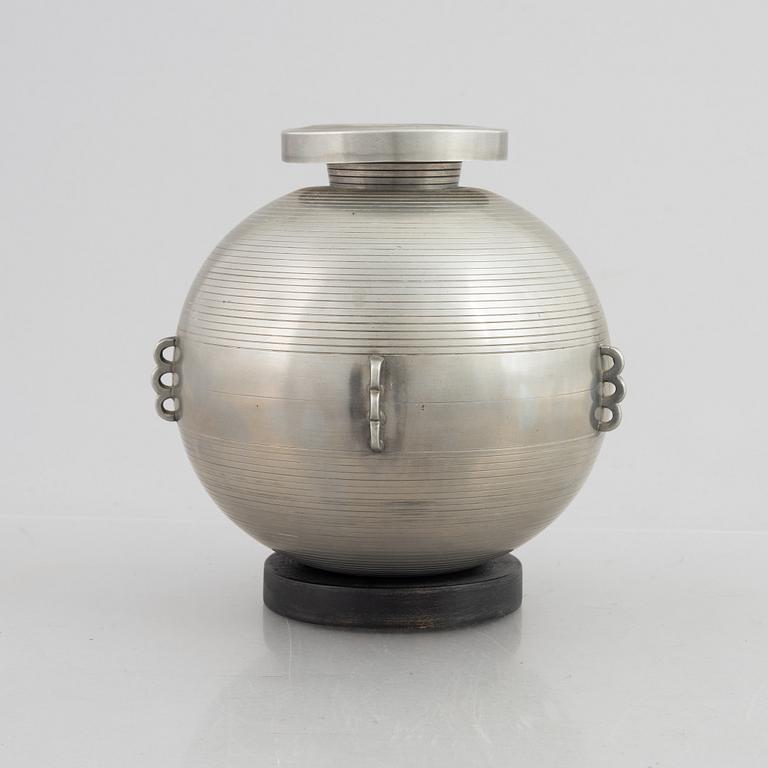 Sylvia Stave, a model 5497 pewter vase, C.G. Hallberg, presumably 1930's.