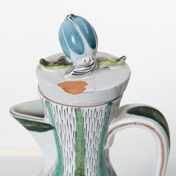 Stig Lindberg, a jug and a vase, Gustavsberg studio, mid-20th century.