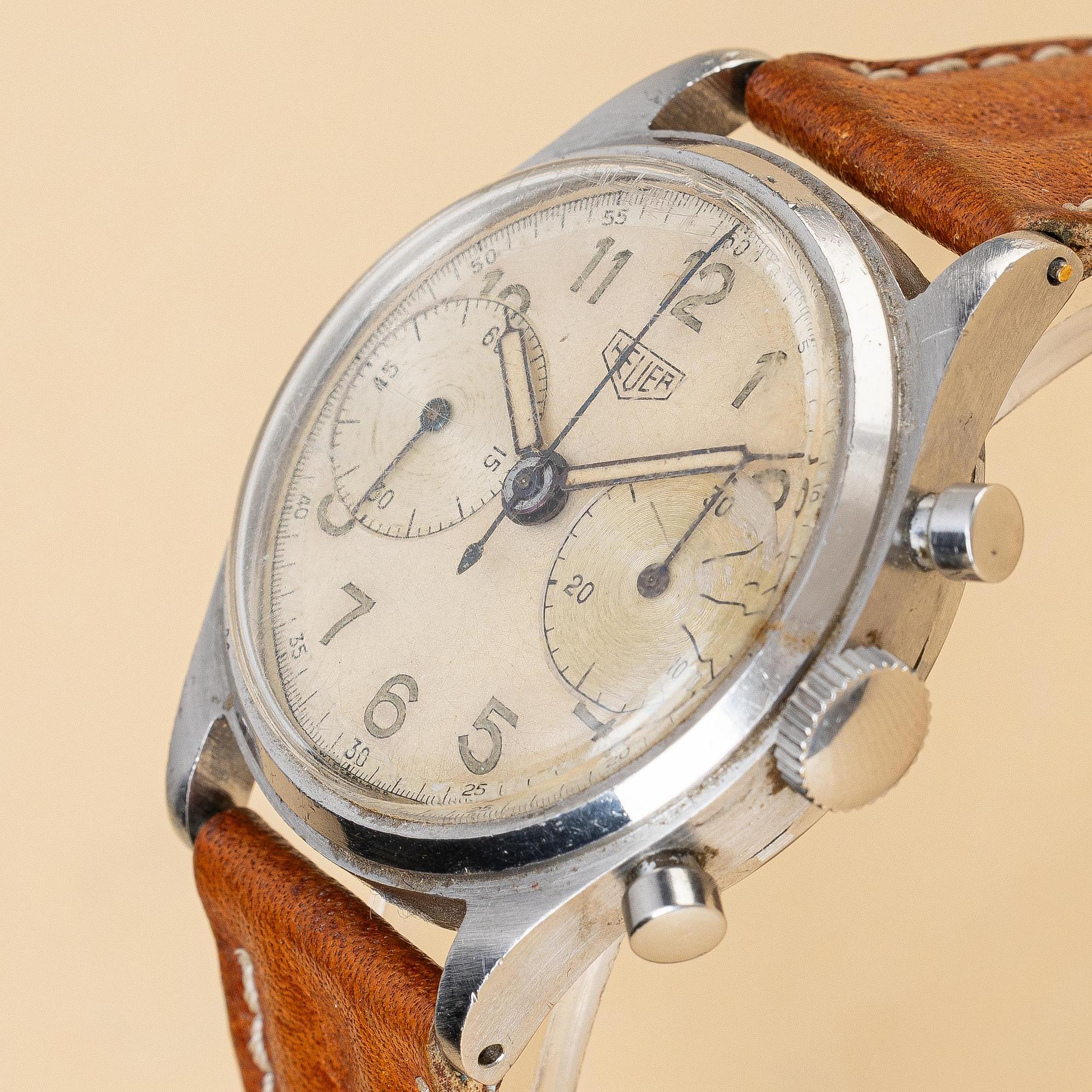 Heuer, "Big Eyes", "Radium", ca 1945.