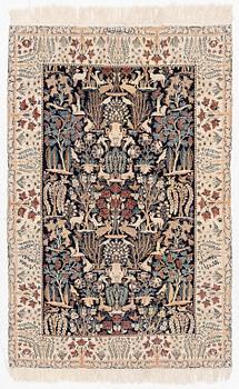 Rug, Nain, part silk, approx. 161 x 107 cm.