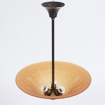 Edward Hald, a ceiling lamp,Orrefors 1920s-1930s.