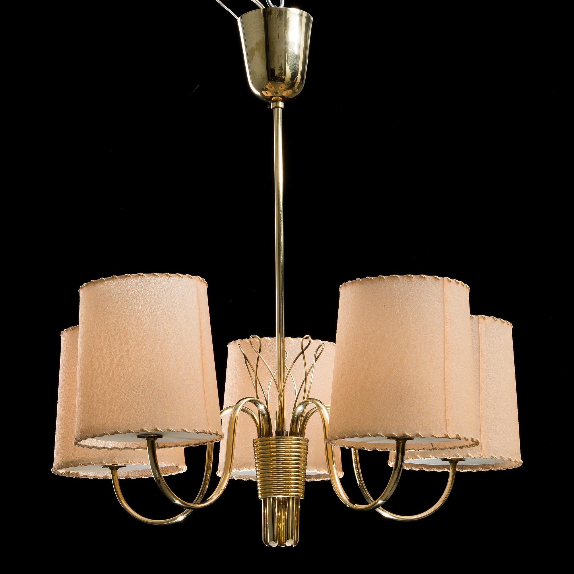 PAAVO TYNELL, TAKLAMPA, modell 9031, Taito, 1900-talets mitt. Höjd 65 cm.