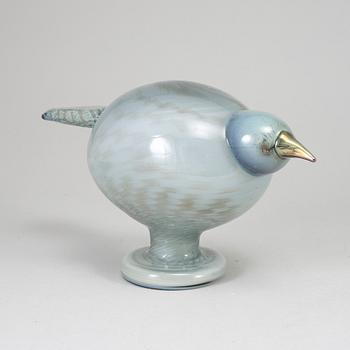 OIVA TOIKKA, a glass bird, Pigeon (Pulu) 2008–2010, signed O. Toikka Nuutajärvi.