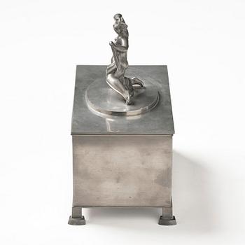 Nils Fougstedt, & Thorvald Alef, a pewter box model A 811, Firma Svenskt Tenn, Stockholm, 1929.