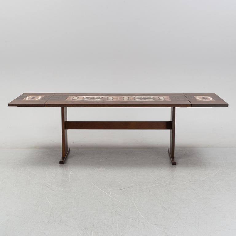 A Danish dining table and eight chairs from Gangsø Møbler A/S, 1960's-70's.