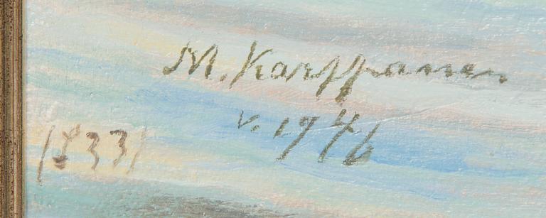 Matti Karppanen, olja på duk, signerad och daterad 1946.