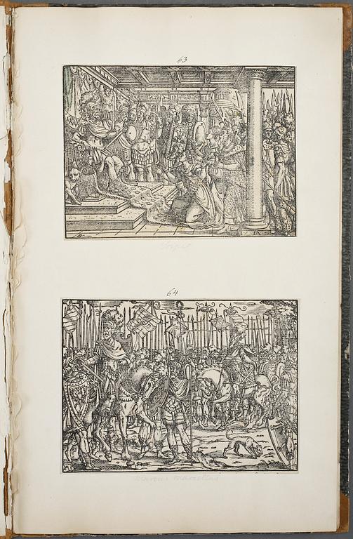 INBUNDEN SAMLING TRÄSNITT, efter Jost Amman, Frankfurt am Main, Tyskland, 1573.