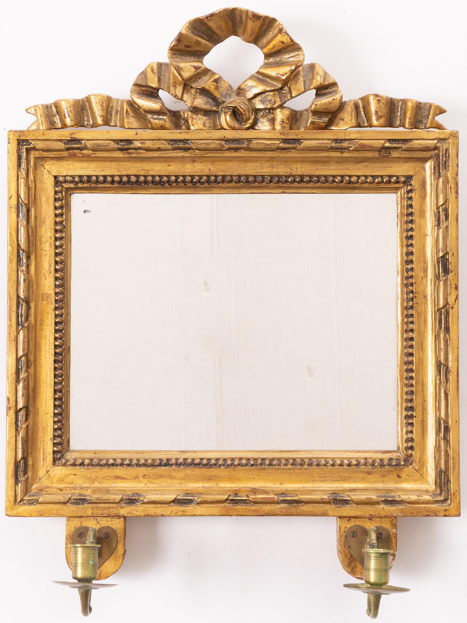 Pair of Gustavian mirror sconces, circa 1800.