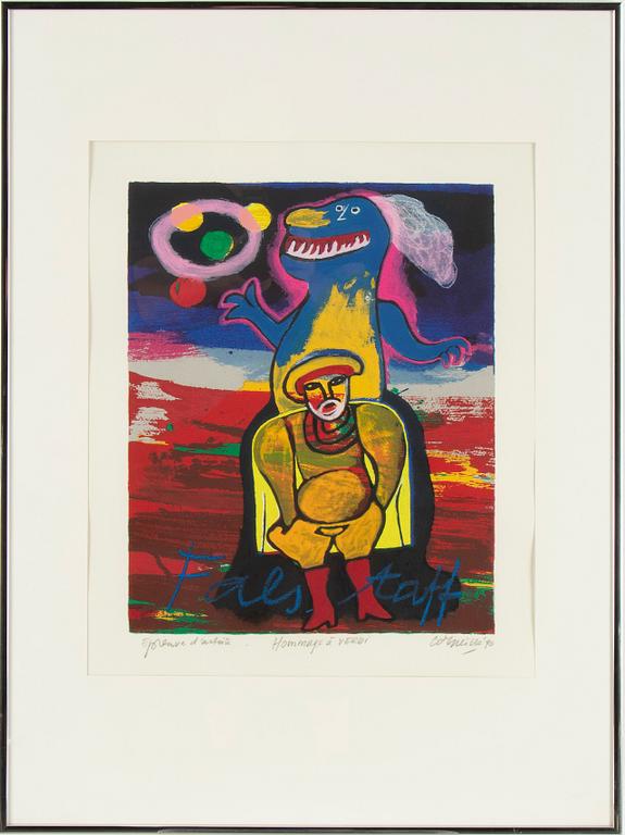 Beverloo Corneille, 12 silkscreen in colour, 1990, signed EA. "Hommage à Verdi".