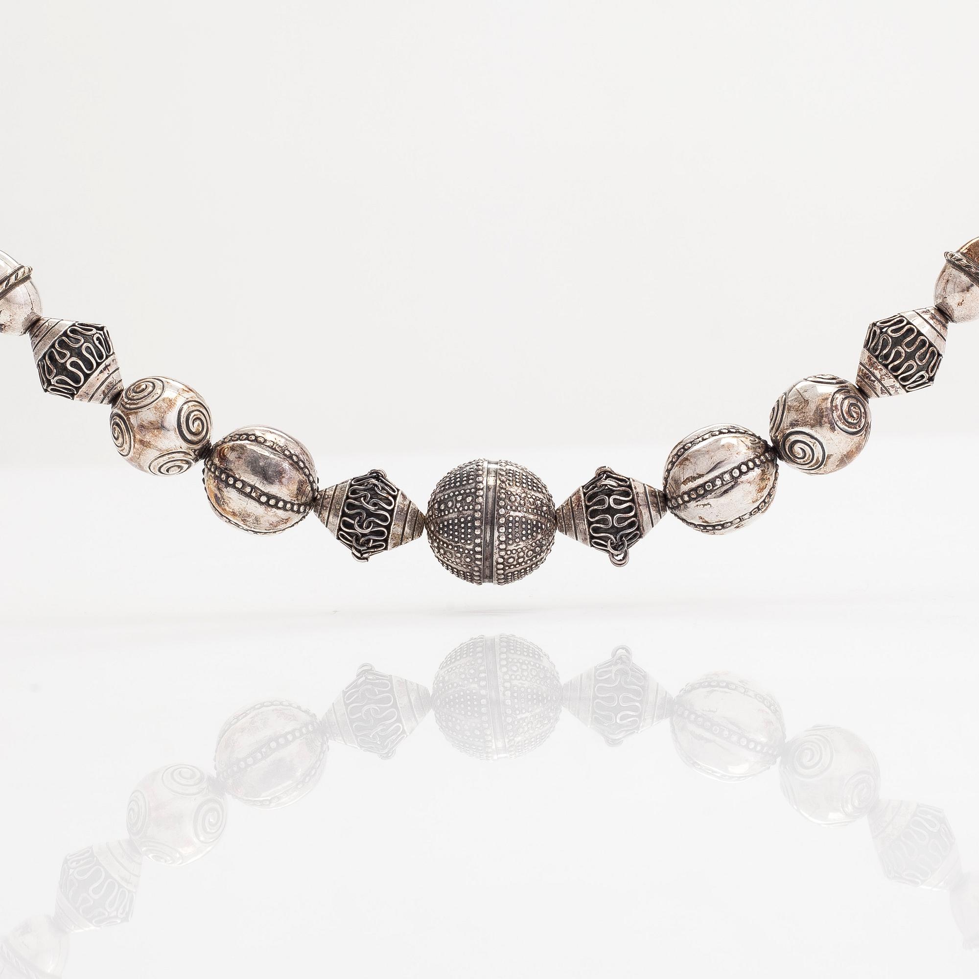 A silver necklace "Halikko treasure" for Kalevala Koru, Helsinki 1968.