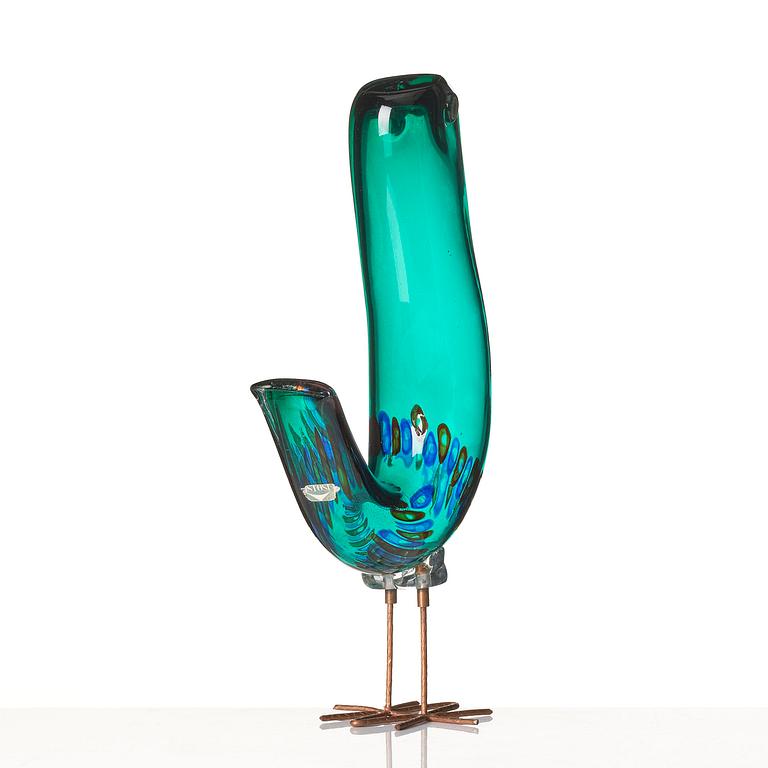 Alessandro Pianon, a "Pulcino" glass sculpture of a bird, Vistosi, Italy, 1960s.