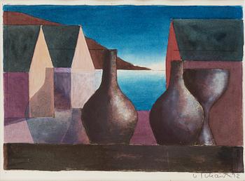 284. Philip von Schantz, Motif with vases and houses.