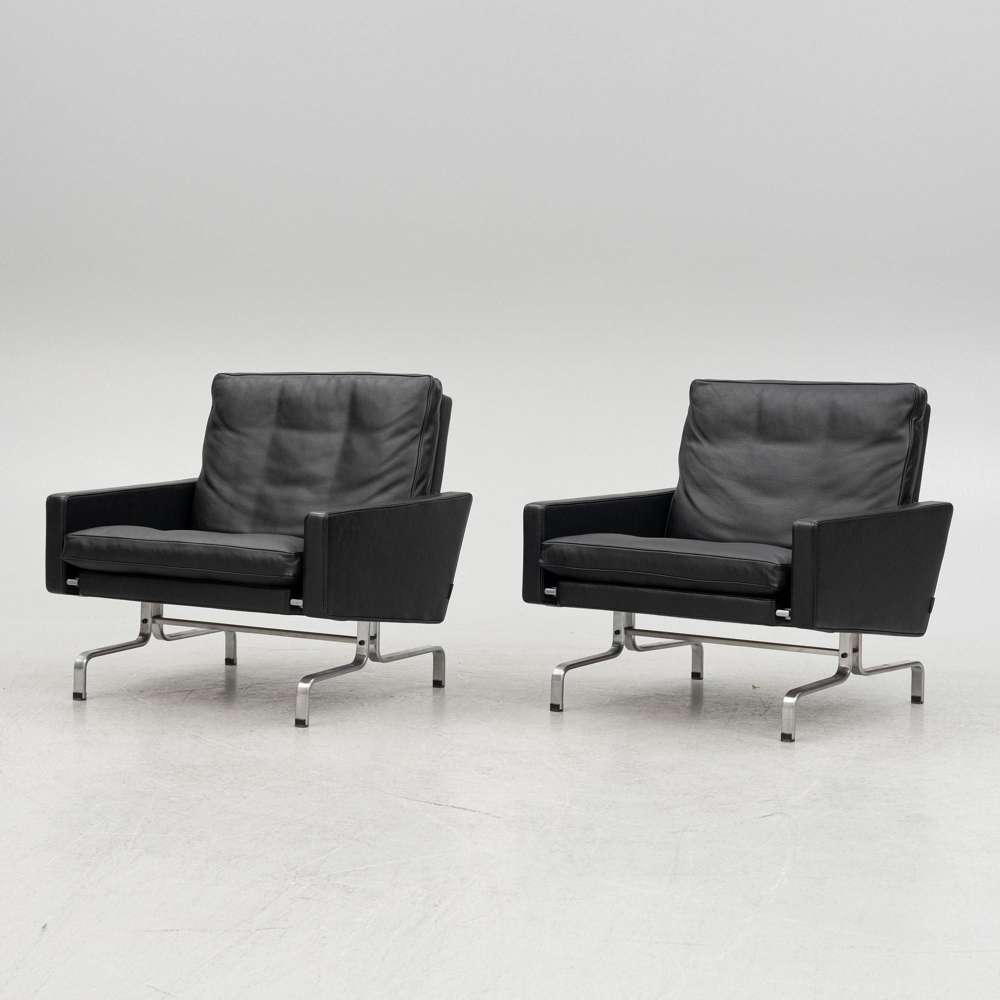 Poul Kjaerholm, armchairs, a pair, "PK 31", Fritz Hansen, Denmark, 2016.
