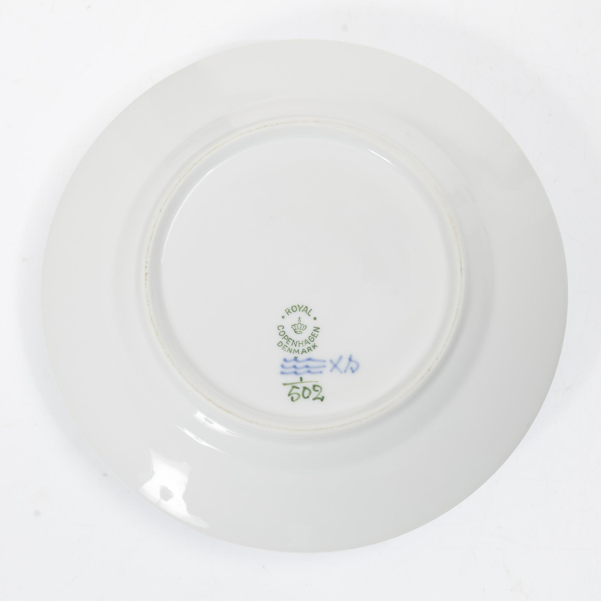 Royal Copenhagen, Smörterrin, porslin, "Musselmalet halvblond", Danmark.