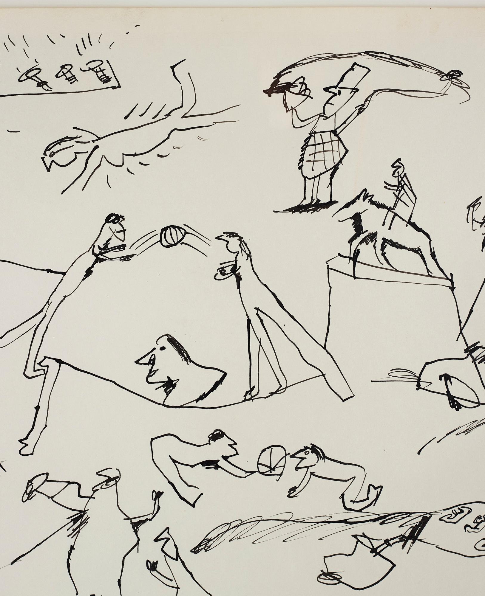 JAN VOSS, drawing, signed and dated -64.