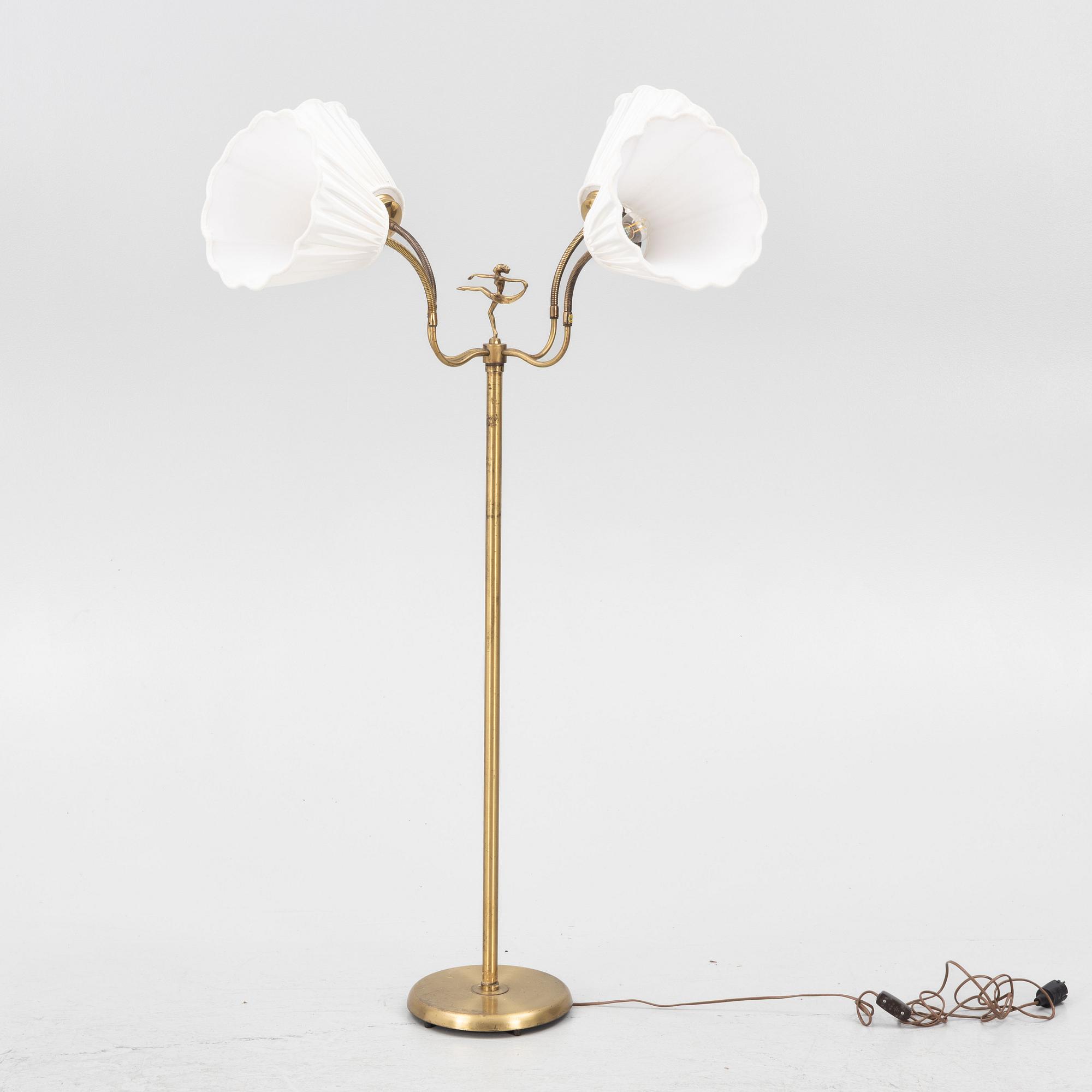 Gustaf Lundgren AB, a Swedish Modern floor lamp, Malmö, 1940s-50s.