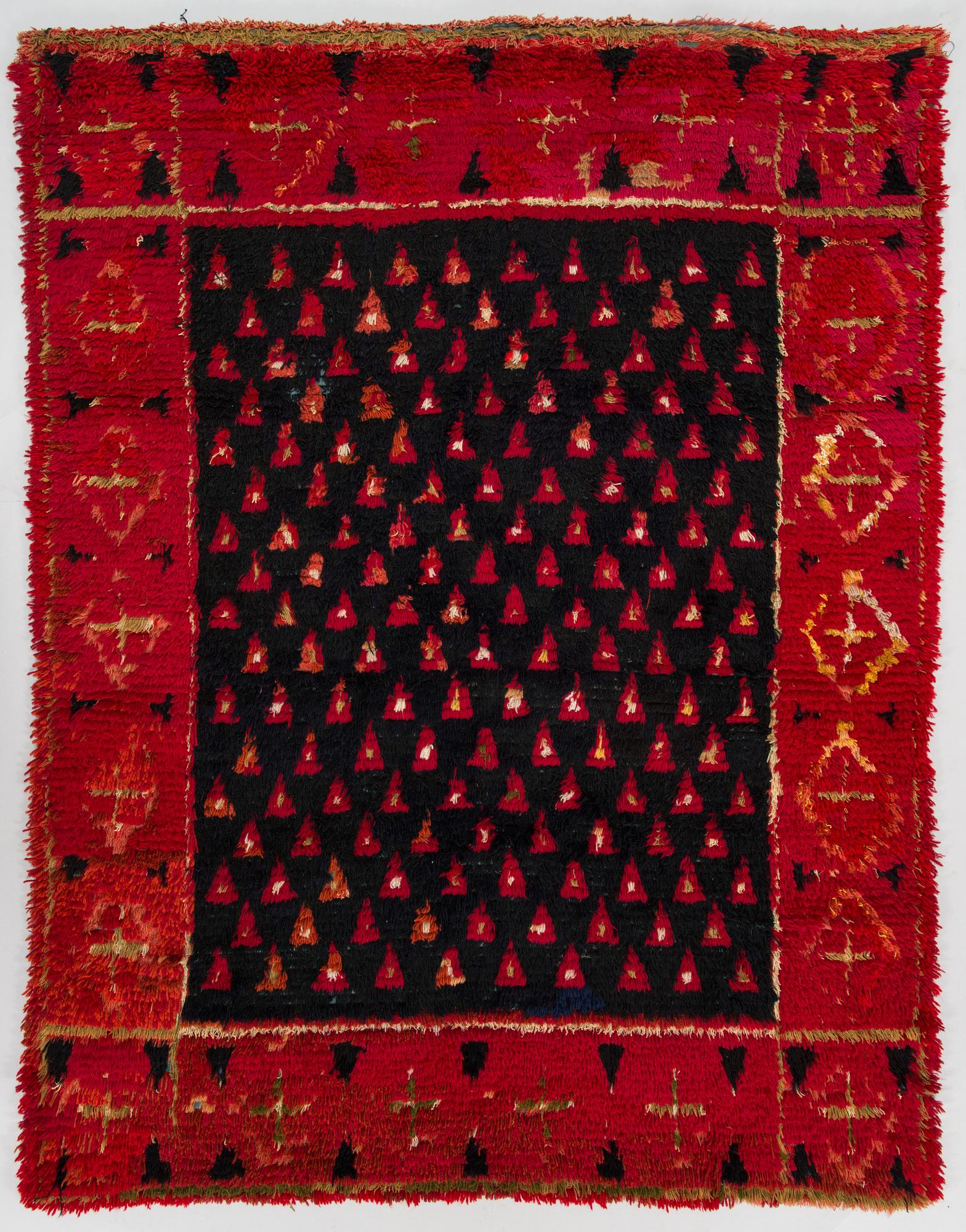 Rya, allmoge, Finland 1800-talets slut. Ca 175 x 135 cm.