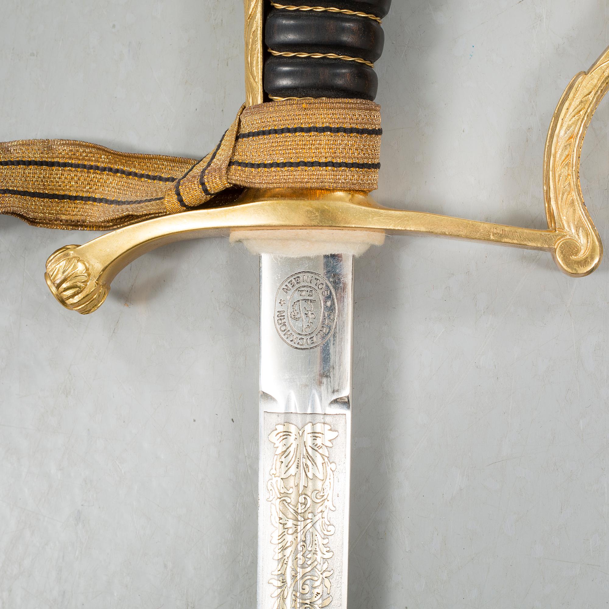 A sword for an officer at the swedish infantry, m/1899.